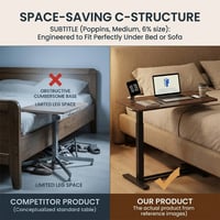 Kexon™ Hidden Casters Adjustable Bedside Table