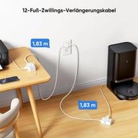 6-in-1 Doppel-Verlängerungskabel-Steckdosenleiste