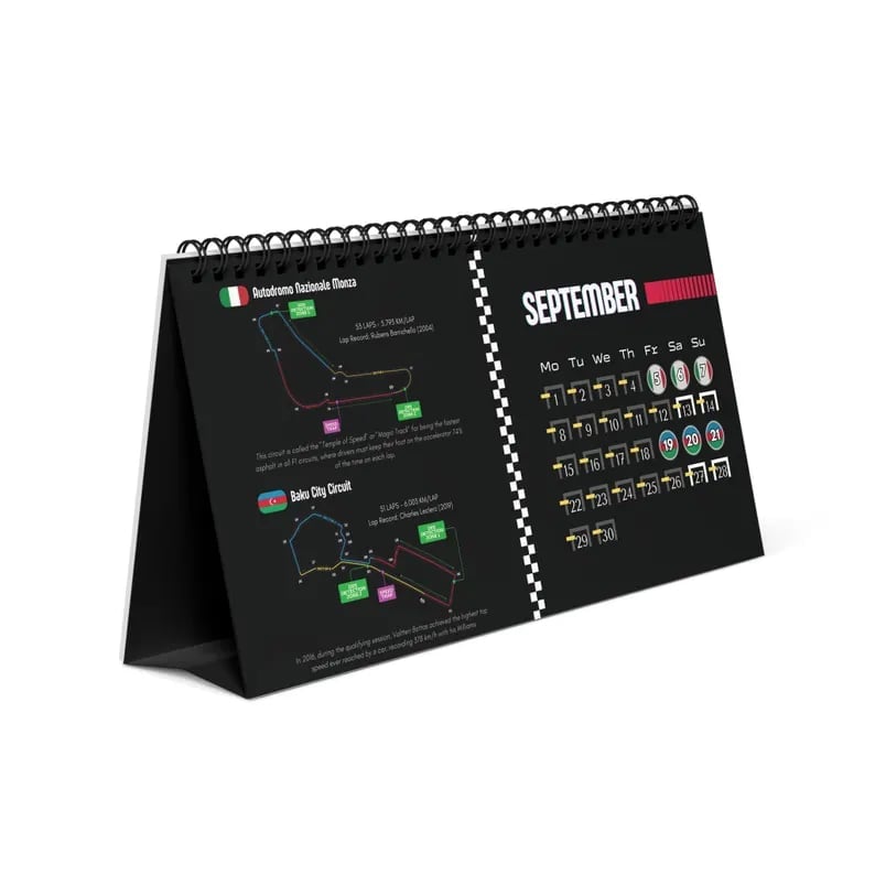 F1 2025 Desktop Calendar
