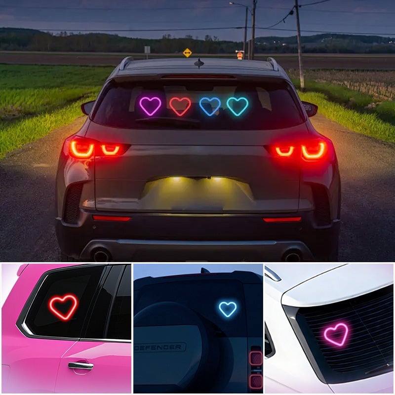 Solar Heart LED Car Ambient Light
