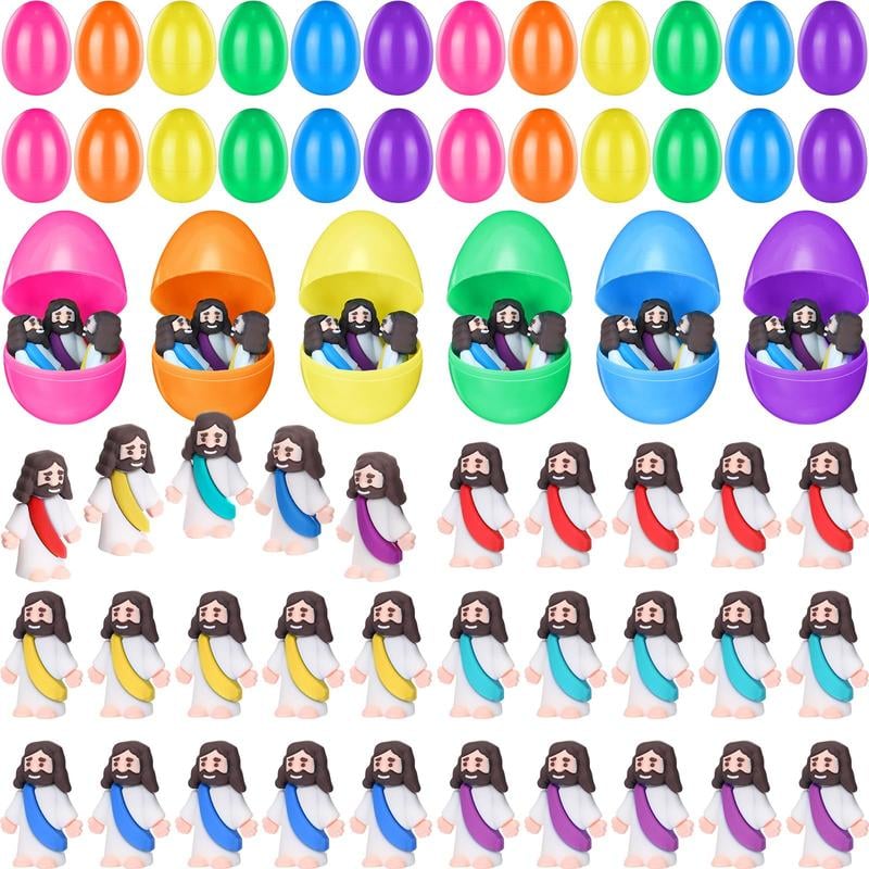 Prefilled Easter Eggs with Toys and Stickers for Egg Hunts