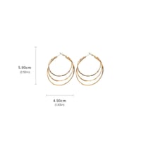 Boucles d'oreilles créoles multicouches