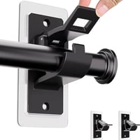 No Drill Curtain Rod Brackets