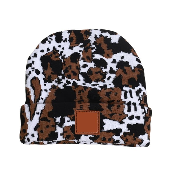 Unisex Cow Print Watch Cap