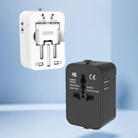 Universeller Reiseadapter mit zwei USB-Anschlüssen