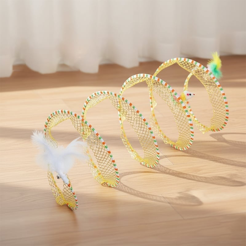Collapsible Spiral Cat Tunnel Toy