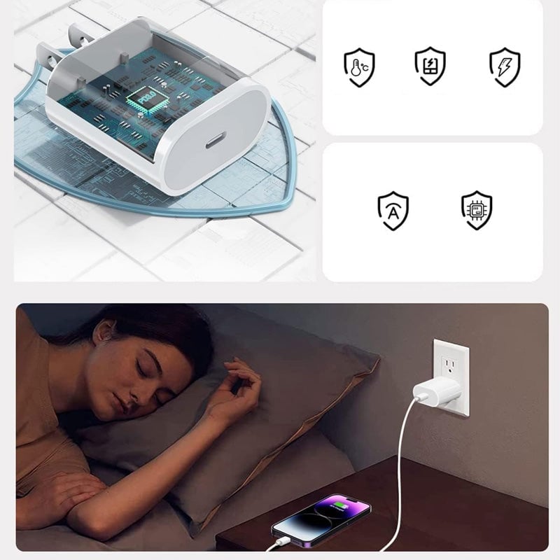 Mobile Fast Charger Adapter and Charging Cable Set