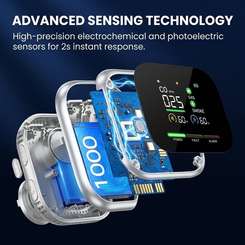 🛡️6-in-1 Combustible Gas Detector