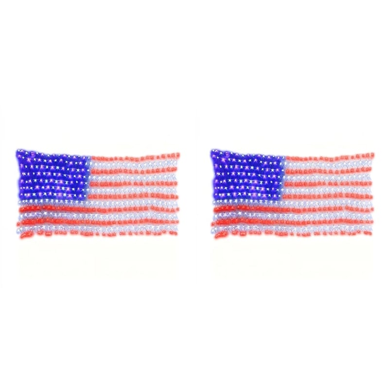 American Flag 420 Led String Lights-Large Usa Flag Outdoor Lights