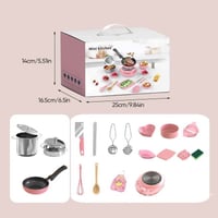 Children's Real Cooking Mini Kitchen Toys - 22 PCS Set