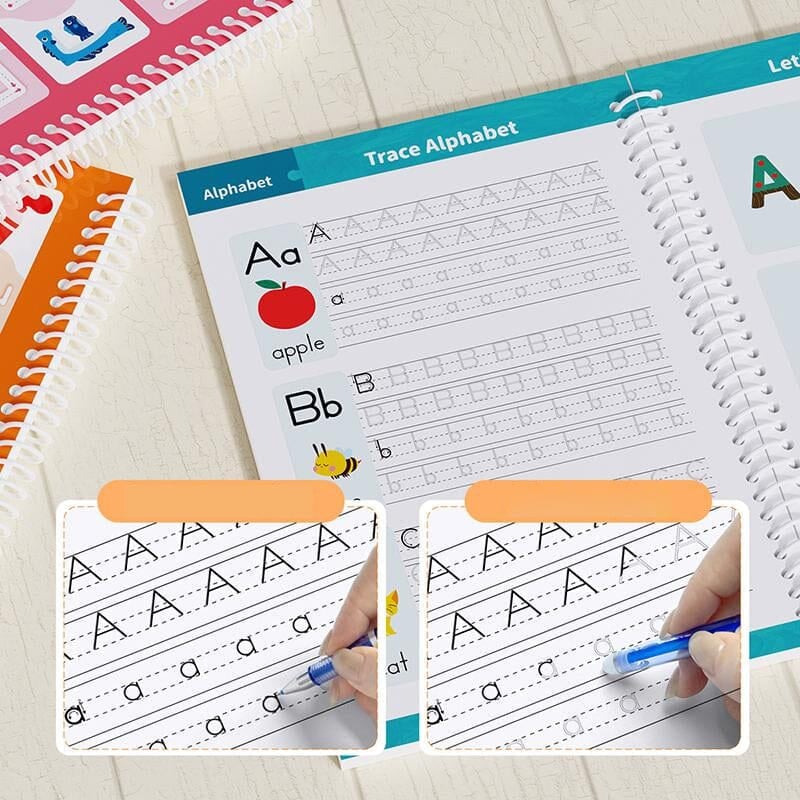 Reusable Grooved Workbooks for kids - 6 Books