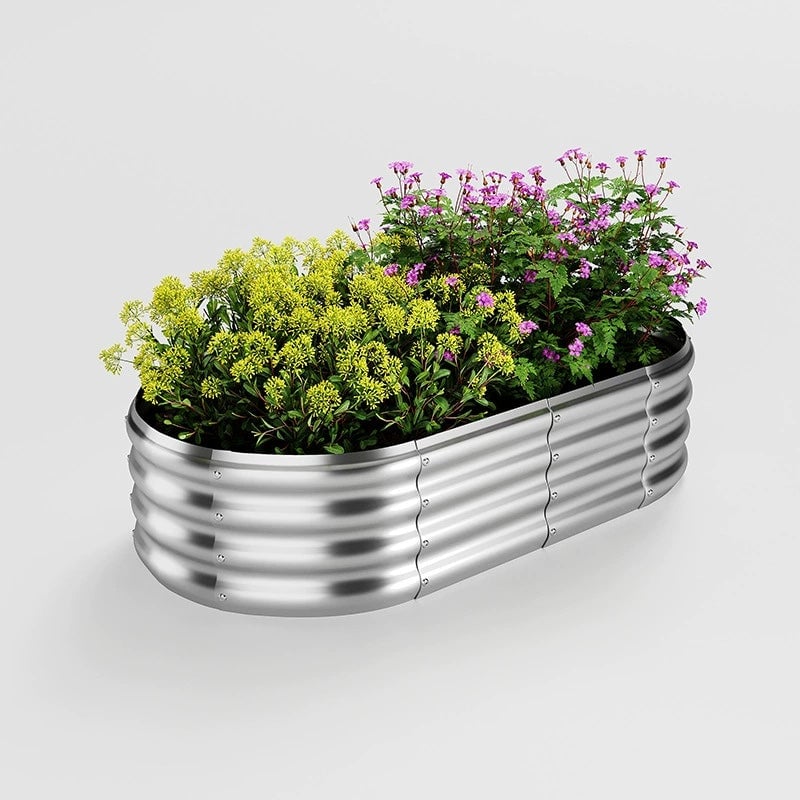 Sakerplus Galvanized Raised Garden Beds