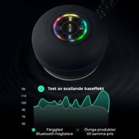 Mini bluetooth duschhögtalare med LED-ljus