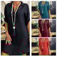 Nordisk Kortärmad Skjortklänning