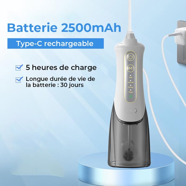 Hydropulseur portable rechargeable et irrigateur buccal