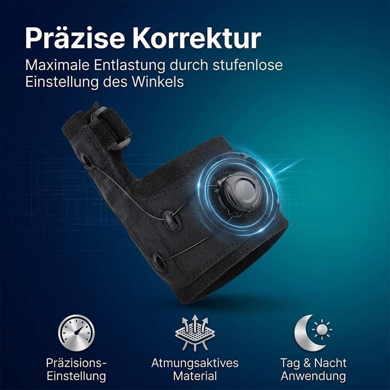 Verstellbarer Hallux Valgus Zehenkorrektor Knopf System Orthese