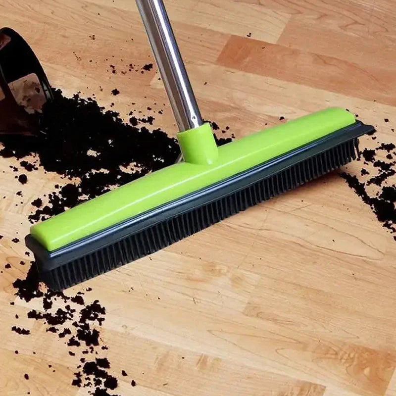 Three-Section Telescopic Pole Carpet Delinting Broom