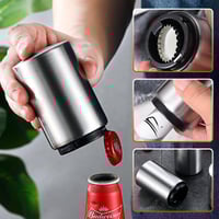 Automatischer Edelstahl-Flaschenöffner mit Druckmechanismus