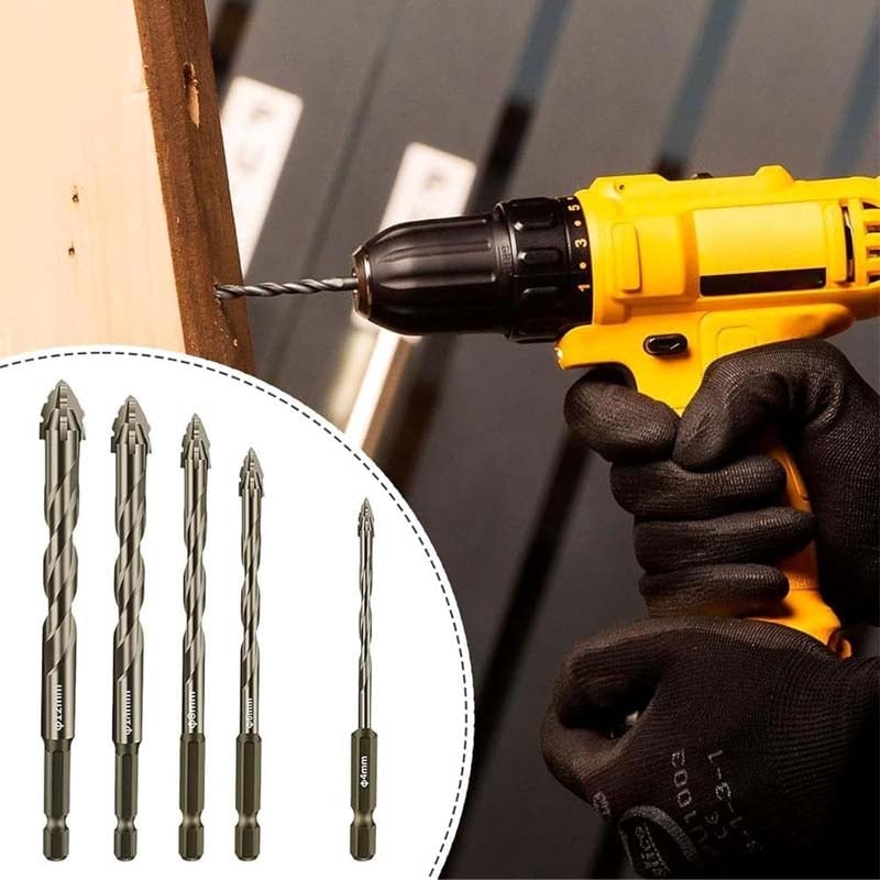 Four-Flute Sawtooth Eccentric Drill Bit