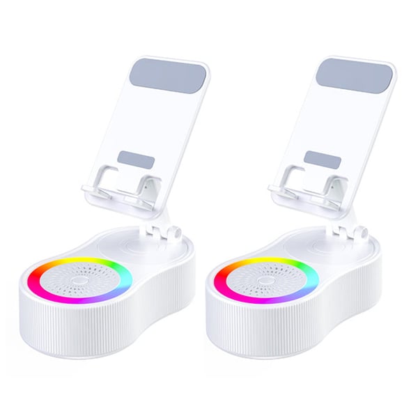 360° Adjustable Phone Stand with Built-in Bluetooth Speaker