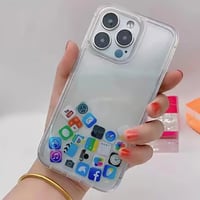Liquid Glitter Icon Phone Case Cover