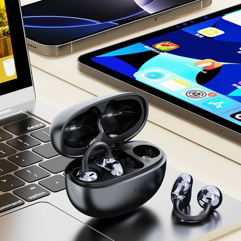 Bluetooth Headphones with Pearl Bow and Ear Clip