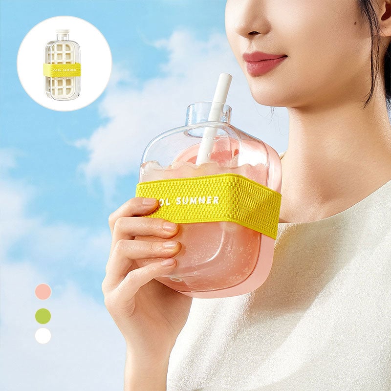 Straw Cup Ice Maker Bottle