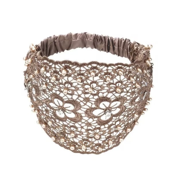 Plum Blossom Beaded Wide Headband