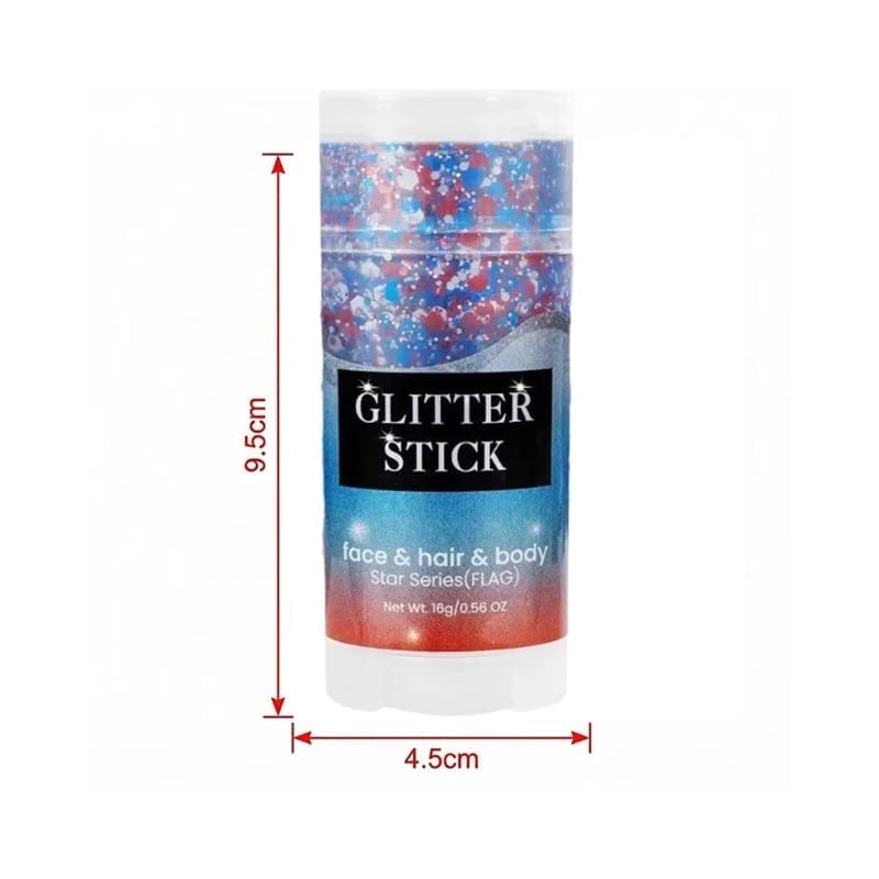 Patriotic Glitter Stick – Red, White & Blue for Hair & Body