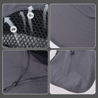 Men's Wide Brim Sun Hat with Removable Face Mask