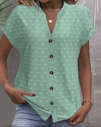 Blouse À Épaule Tombante Bleue