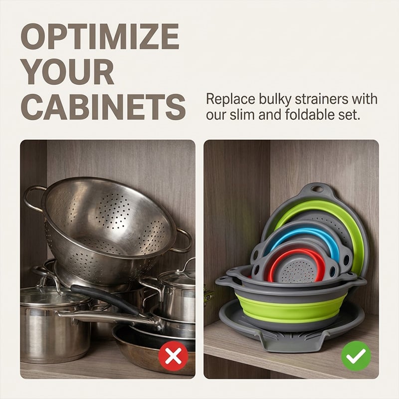 Foldable Drainer Basket with Water Channel Base