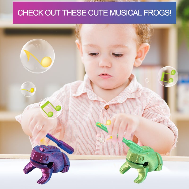 Mini Musical Frog Figurine