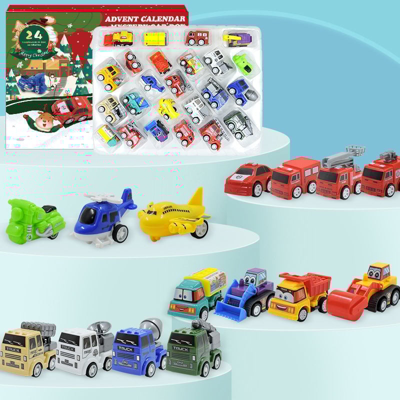 Christmas Advent Calendar 24 Diecast Cars for Kids