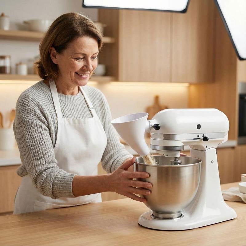 Flour Funnel for Kitchen Aid Stand Mixer