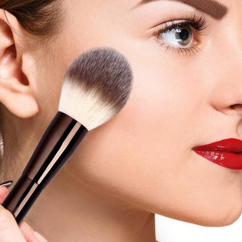 20-piece coffee-coloured makeup brush set