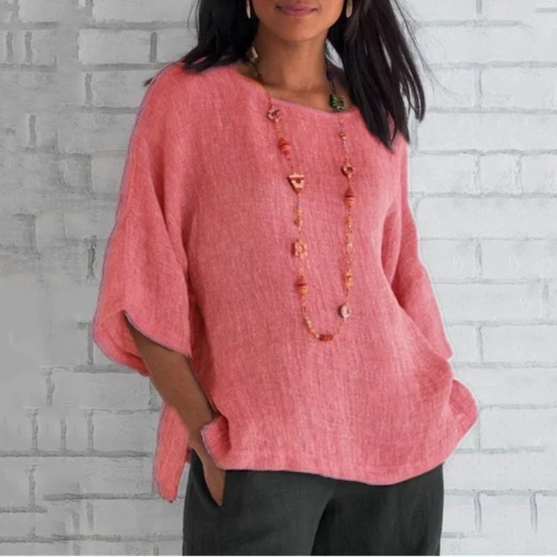 Solid Color Loose Simple T-Shirt
