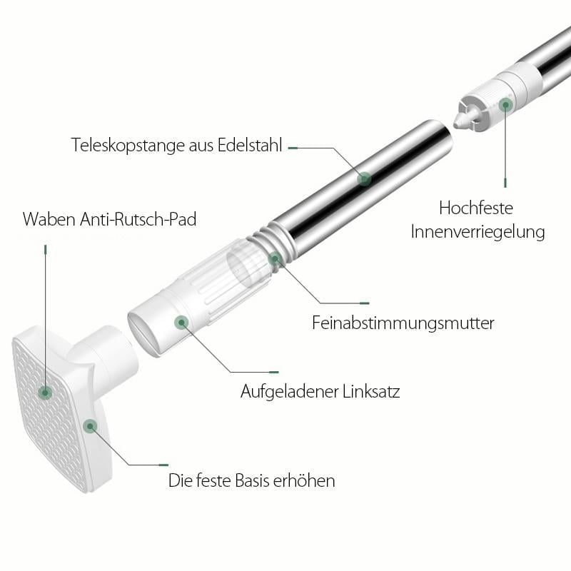 🥼🧥Teleskopkleidung Rod aus Edelstahl