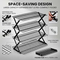 Durable Foldable Stainless Steel Storage Rack