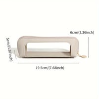 Portable Transparent Window Storage Bag (Yellow + Pink + Off White)