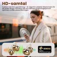 Trendiga trådlösa hörlurar med clip-on-funktion