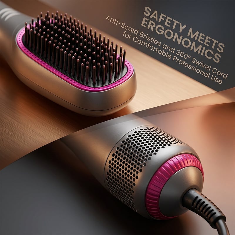 Anti Scald Bristles and Ergonomic Handle