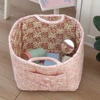 Floral Pattern Foldable Laundry Basket