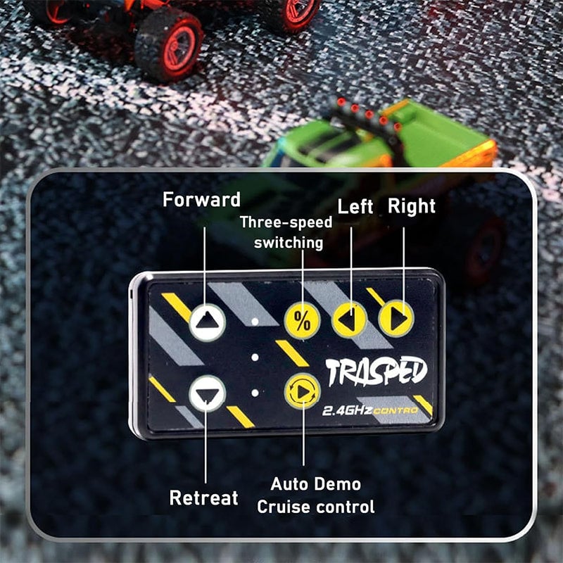 Mini Remote-controlled Shock-absorbing Off-road Monster Truck 1:64 Scale Trailer
