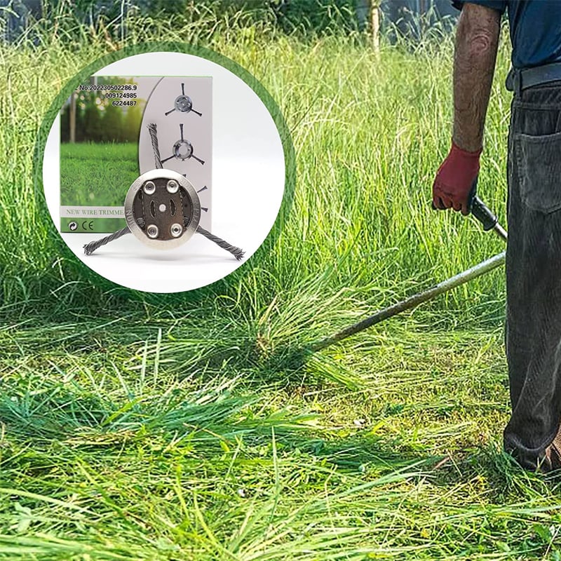 Tête de débroussailleuse en fil d'acier