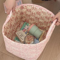 Floral Pattern Foldable Laundry Basket
