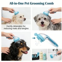 New 2 in 1 Pet Bath and Grooming Brush