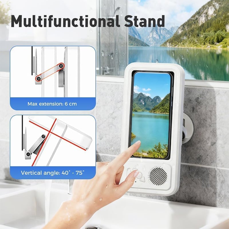 Sakerplus® Waterproof Bluetooth Speaker Phone Holder Box
