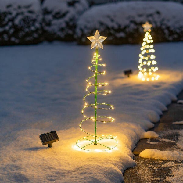 Solcelledrevent LED Juletræsdekoration