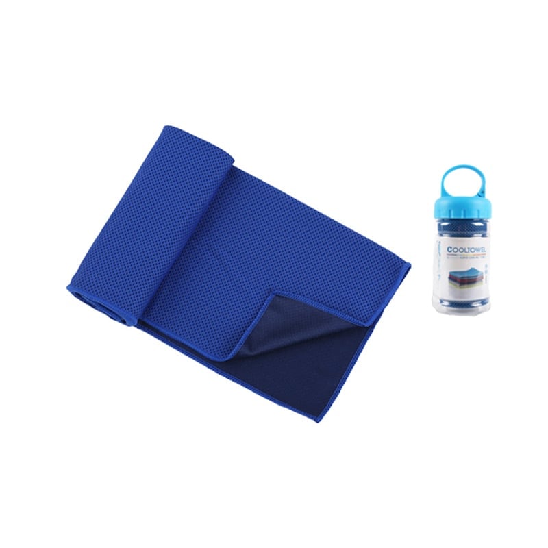 Premium Instant Cooling Towel Set with Storage Bottle